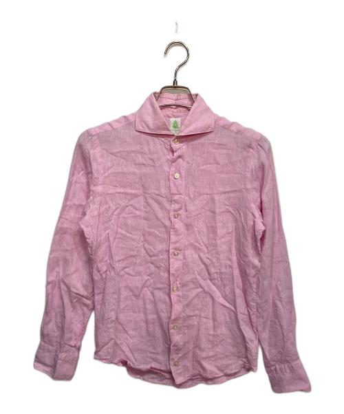 finamore（フィナモレ）finamore (フィナモレ) リネンシャツ ピンク サイズ:Ｓの古着・服飾アイテム