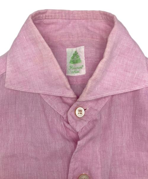 finamore（フィナモレ）finamore (フィナモレ) リネンシャツ ピンク サイズ:Ｓの古着・服飾アイテム