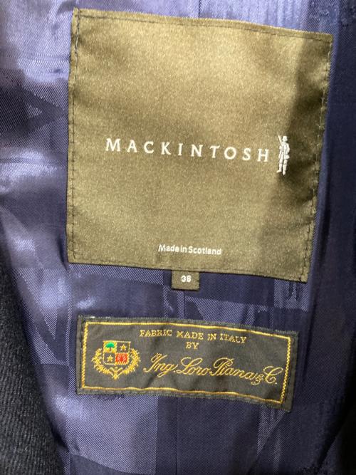 MACKINTOSH（マッキントッシュ）MACKINTOSH (マッキントッシュ) LORO PIANA (ロロピアーナ) DUNKELD ウールステンカラーコート ネイビー サイズ:36の古着・服飾アイテム