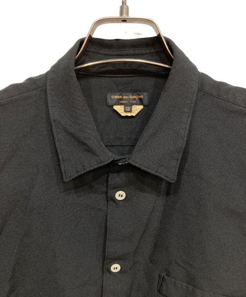 COMME des GARCONS HOMME PLUS（コムデギャルソンオムプリュス）COMME des GARCONS HOMME PLUS (コムデギャルソンオムプリュス) ポリエステル縮絨シャツ ブラック サイズ:ＸＳの古着・服飾アイテム