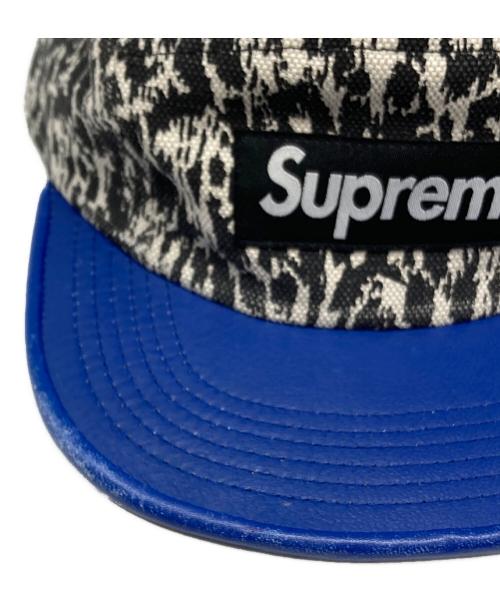 SUPREME（シュプリーム）SUPREME (シュプリーム) Box Logo Leopard Leather Camp Cap ブルーの古着・服飾アイテム