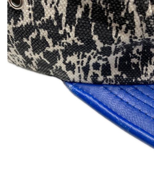 SUPREME（シュプリーム）SUPREME (シュプリーム) Box Logo Leopard Leather Camp Cap ブルーの古着・服飾アイテム