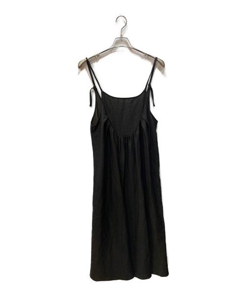 CASA FLINE（カーサフライン）CASA FLINE (カーサフライン) リネン キャミドレス ワンピース ブラック サイズ:Freeの古着・服飾アイテム
