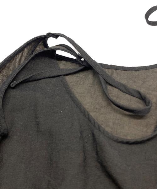 CASA FLINE（カーサフライン）CASA FLINE (カーサフライン) リネン キャミドレス ワンピース ブラック サイズ:Freeの古着・服飾アイテム