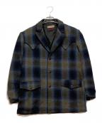 Weather Jackウェザージャック）の古着「オンブレチェックウエスタンウールジャケット」｜ネイビー