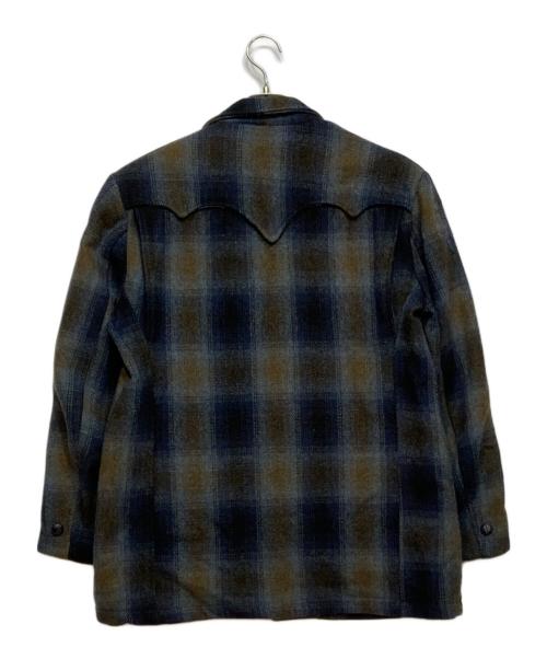 Weather Jack（ウェザージャック）Weather Jack (ウェザージャック) オンブレチェックウエスタンウールジャケット ネイビー サイズ:不明の古着・服飾アイテム