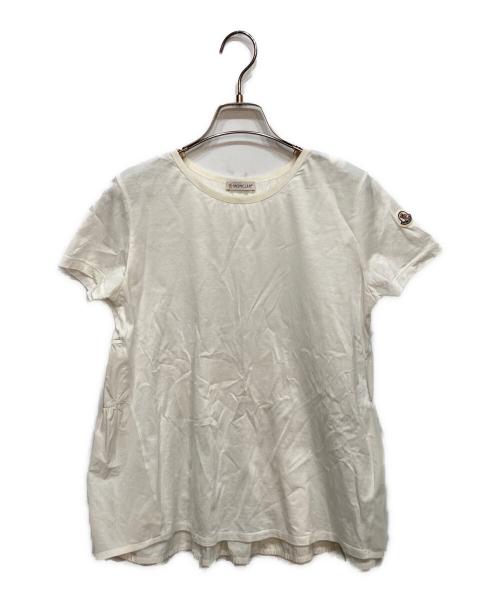 MONCLER（モンクレール）MONCLER (モンクレール) 切り替えTシャツ ホワイト サイズ:Ｓの古着・服飾アイテム