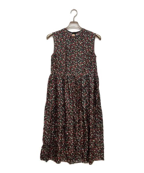 MARNI（マルニ）MARNI (マルニ) シルク花柄ノースリーブワンピース ブラック サイズ:36の古着・服飾アイテム