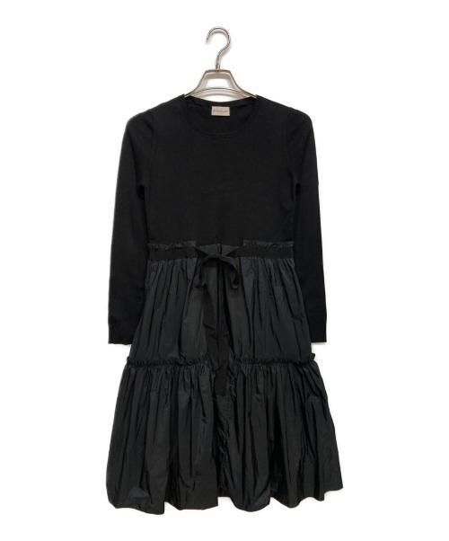 MONCLER（モンクレール）MONCLER (モンクレール) ABITO ドッキングワンピース ブラック サイズ:XSの古着・服飾アイテム