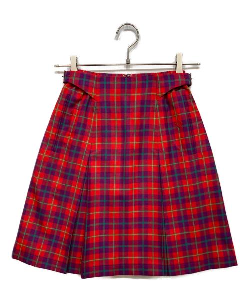 Christian Dior Sports（クリスチャン ディオールスポーツ）Christian Dior Sports (クリスチャン ディオールスポーツ) チェックスカート レッド サイズ:Sの古着・服飾アイテム