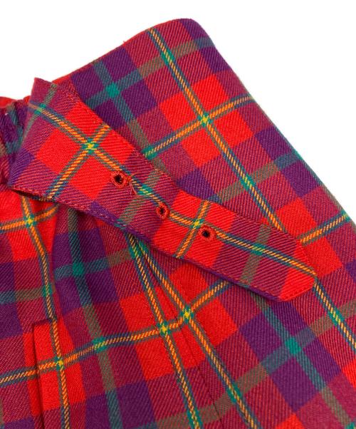 Christian Dior Sports（クリスチャン ディオールスポーツ）Christian Dior Sports (クリスチャン ディオールスポーツ) チェックスカート レッド サイズ:Sの古着・服飾アイテム