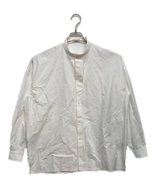 THE RERACS（ザ リラクス）THE RERACS (ザ リラクス) バンドカラー プラケット シャツ ホワイト サイズ:Fの古着・服飾アイテム