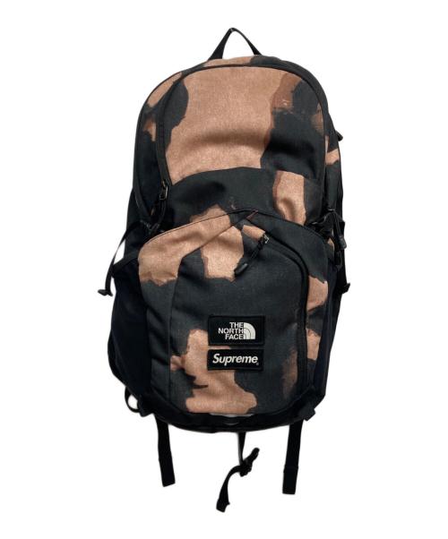 THE NORTH FACE（ザ ノース フェイス）THE NORTH FACE (ザ ノース フェイス) SUPREME (シュプリーム) Bleached Denim Print Pocono Backpack ベージュ×ブラックの古着・服飾アイテム