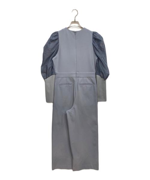 Adam et Rope（アダム エ ロペ）Adam et Rope (アダム エ ロペ) バルーンスリーブ ロンパース オールインワン ブルー サイズ:38の古着・服飾アイテム