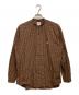 DANTON（ダントン）の古着「コットンツイル バンドカラーシャツ」｜ブラウン