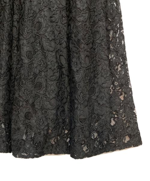LeJa（レジャ）LeJa (レジャ) レースビッグカラー花柄刺繍ロングフレアドレスワンピース ブラック サイズ:Ｓ 未使用品の古着・服飾アイテム