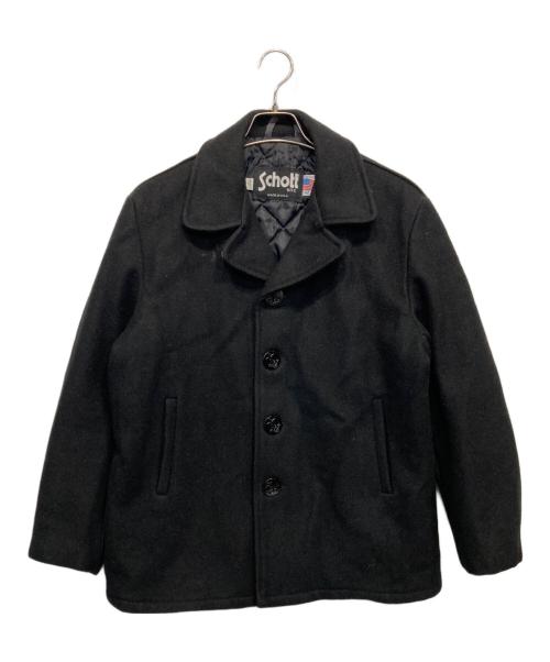 Schott（ショット）Schott (ショット) シングル Pコート ブラック サイズ:42の古着・服飾アイテム