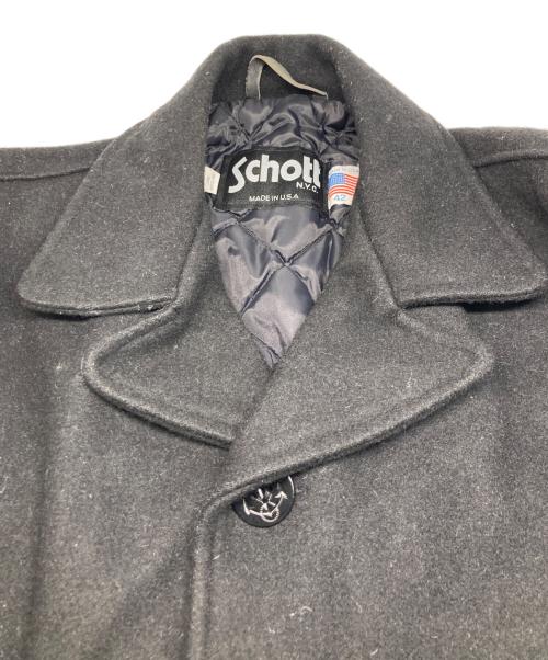 Schott（ショット）Schott (ショット) シングル Pコート ブラック サイズ:42の古着・服飾アイテム