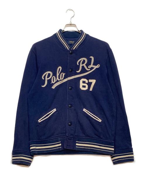 POLO RALPH LAUREN（ポロ・ラルフローレン）POLO RALPH LAUREN (ポロ・ラルフローレン) ベースボールジャケット ネイビー サイズ:Lの古着・服飾アイテム