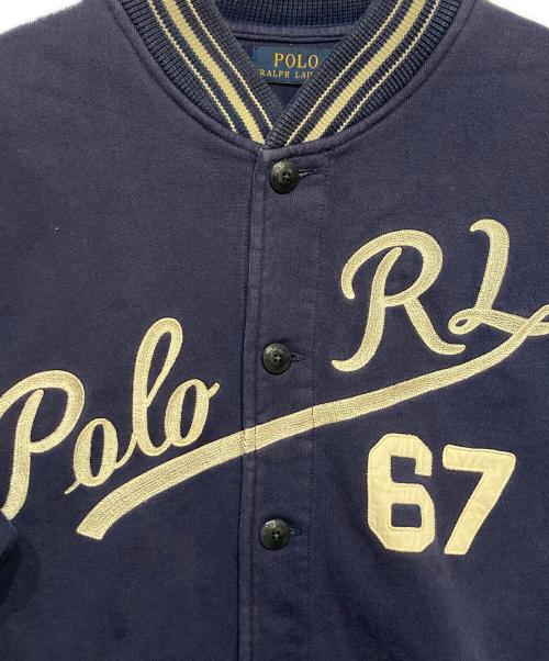POLO RALPH LAUREN（ポロ・ラルフローレン）POLO RALPH LAUREN (ポロ・ラルフローレン) ベースボールジャケット ネイビー サイズ:Lの古着・服飾アイテム
