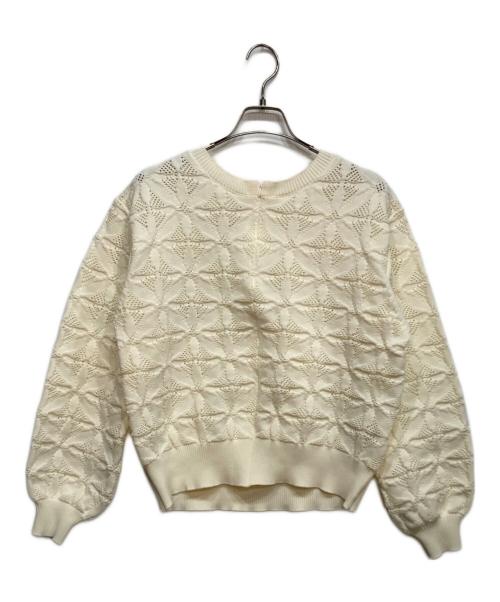SHIPS（シップス）SHIPS (シップス) 2WAY フラワー ジャカード ハーフ ジップ プルオーバー ships アイボリー サイズ:実寸参照の古着・服飾アイテム