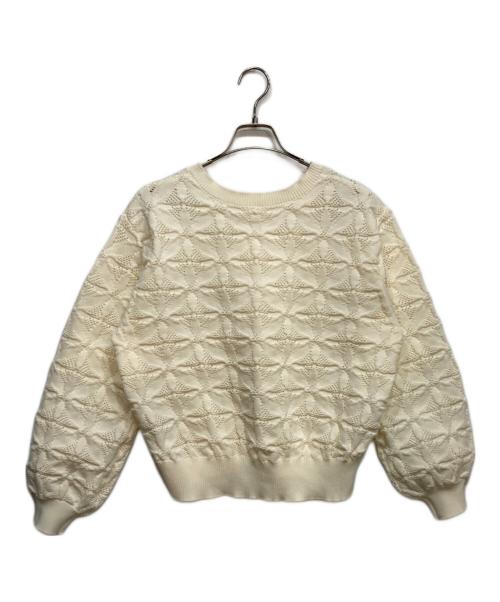 SHIPS（シップス）SHIPS (シップス) 2WAY フラワー ジャカード ハーフ ジップ プルオーバー ships アイボリー サイズ:実寸参照の古着・服飾アイテム
