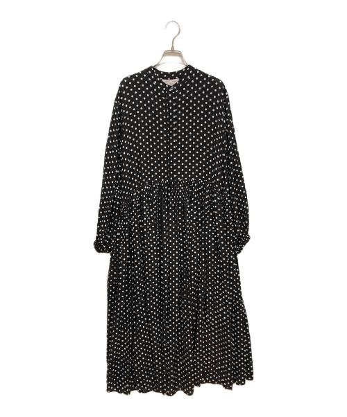 BEARDSLEY（ビアズリー）BEARDSLEY (ビアズリー) ドットギャザーワンピース ブラック サイズ:1の古着・服飾アイテム