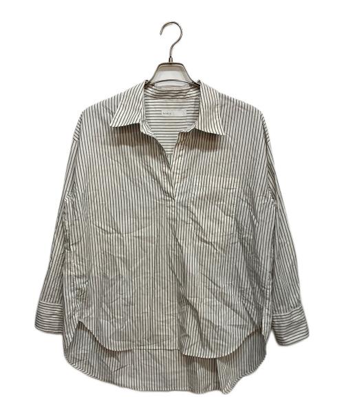 Noble（ノーブル）Noble (ノーブル) イージーケアコットンスキッパーシャツ ブラック×ホワイト サイズ:FREEの古着・服飾アイテム