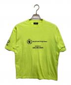 BALENCIAGA×WFPバレンシアガ×ダブルューエフピー）の古着「ロゴプリントTシャツ」｜イエロー