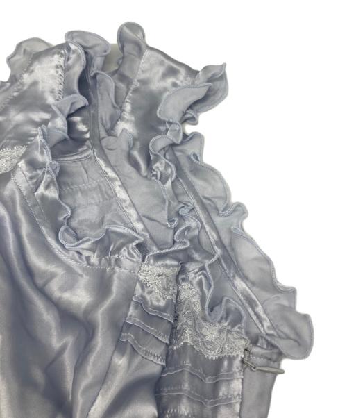 Deicy（デイシー）Deicy (デイシー) シルクピンタック レース ワンピース ブルー サイズ:1の古着・服飾アイテム