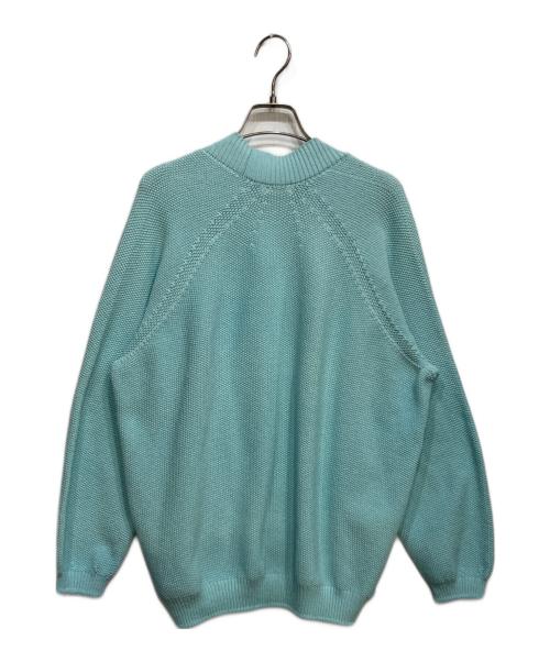 BALLSEY（ボールジィ）BALLSEY (ボールジィ) モスステッチ フロントオープン カーディガン ブルー サイズ:Sの古着・服飾アイテム