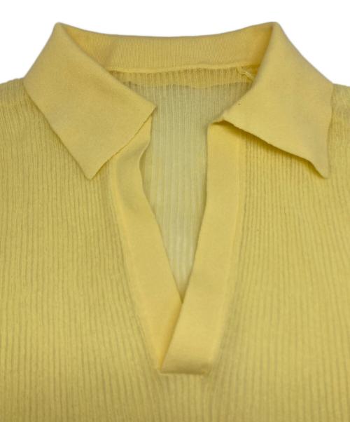 CABAN（キャバン）CABAN (キャバン) シアー ポロニット イエロー サイズ:Fの古着・服飾アイテム