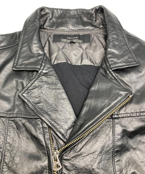 Shama（シャマ）Shama (シャマ) カウレザー ライダース ジャケット ブラック サイズ:40の古着・服飾アイテム