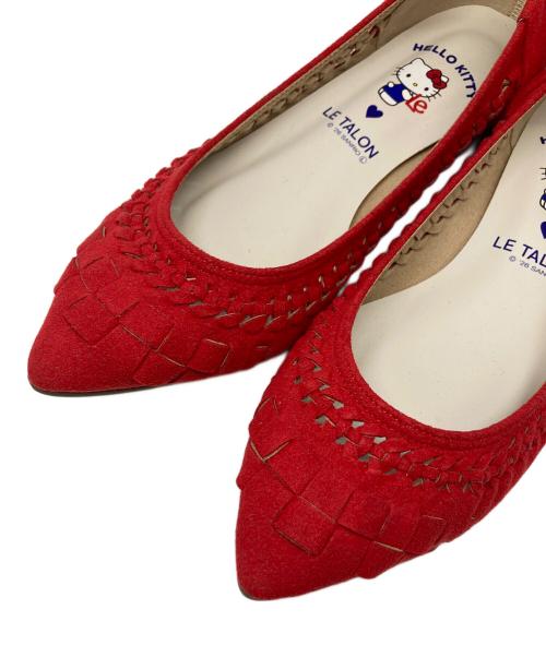Le Talon（ル タロン）Le Talon (ル タロン) ポインテッドサシメッシュフラット レッド サイズ:23cmの古着・服飾アイテム
