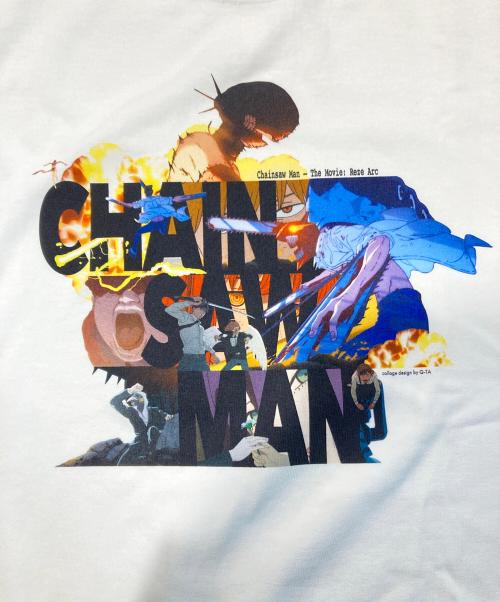 チェンソーマン（チェンソーマン）チェンソーマン (チェンソーマン) アニメTシャツ ホワイト サイズ:Lの古着・服飾アイテム