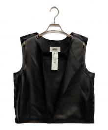 MM6 Maison Margiela（エムエムシックスメゾンマルジェラ）の古着「エコ レザー ベスト」｜ブラック