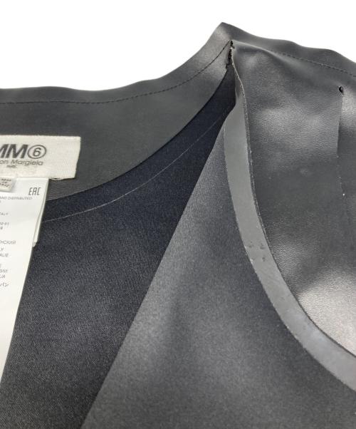 MM6 Maison Margiela（エムエムシックスメゾンマルジェラ）MM6 Maison Margiela (エムエムシックスメゾンマルジェラ) エコ レザー ベスト ブラック サイズ:36の古着・服飾アイテム