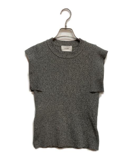 CLANE（クラネ）CLANE (クラネ) SQUARE SLEEVE KNIT TOPS グレー サイズ:1の古着・服飾アイテム