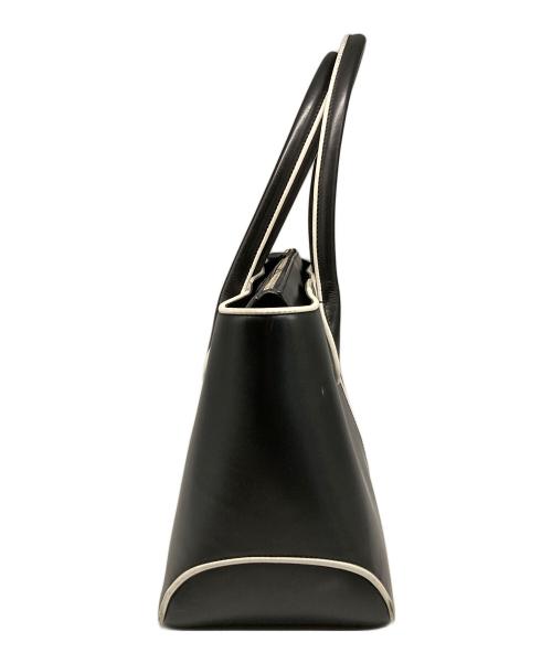 TOD'S（トッズ）TOD'S (トッズ) Dバッグ /レザートートバッグ ブラック×ホワイトの古着・服飾アイテム