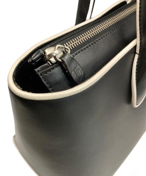 TOD'S（トッズ）TOD'S (トッズ) Dバッグ /レザートートバッグ ブラック×ホワイトの古着・服飾アイテム