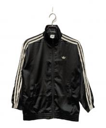 adidas（アディダス）の古着「フリルラインサテン ファイヤーバード トラックトップ」｜ブラック