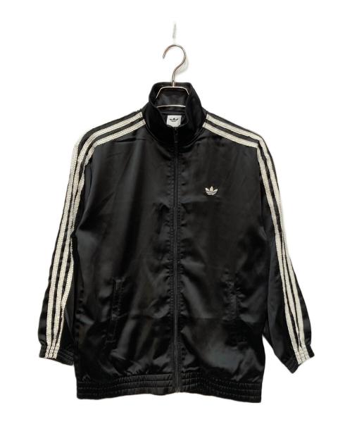 adidas（アディダス）adidas (アディダス) フリルラインサテン ファイヤーバード トラックトップ ブラック サイズ:Mの古着・服飾アイテム