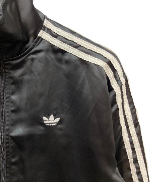 adidas（アディダス）adidas (アディダス) フリルラインサテン ファイヤーバード トラックトップ ブラック サイズ:Mの古着・服飾アイテム