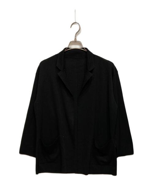 Adam et Rope（アダム エ ロペ）Adam et Rope (アダム エ ロペ) リネンニットジャケット ブラック サイズ:FREE 未使用品の古着・服飾アイテム