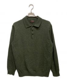 BEAMS（ビームス）の古着「Knit Polo 9G」｜グリーン