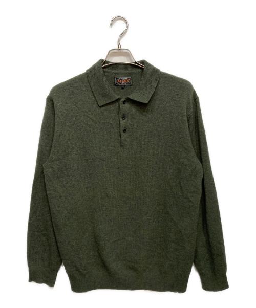 BEAMS（ビームス）BEAMS (ビームス) Knit Polo 9G グリーン サイズ:Lの古着・服飾アイテム