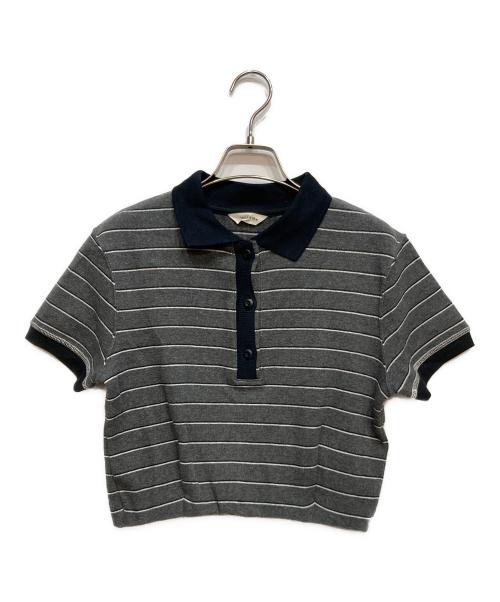 TODAYFUL（トゥデイフル）TODAYFUL (トゥデイフル) Border Polo Tops グレー サイズ:FREEの古着・服飾アイテム