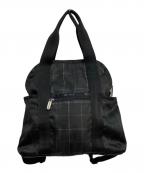 LeSportsacレスポートサック）の古着「DOUBLE TROUBLE BACKPACK」｜ブラック