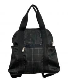 LeSportsac（レスポートサック）の古着「DOUBLE TROUBLE BACKPACK」｜ブラック