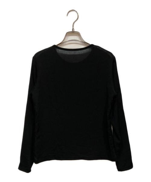 ourhome（アワホーム）ourhome (アワホーム) シアー素材の長袖プルオーバー ブラック サイズ:FREEの古着・服飾アイテム